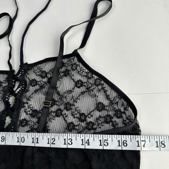 iCollection Black Sheer Lace Bodysuit Teddy Lingerie Plus Size 3X Sexy Romantic - Picture 6 of 9